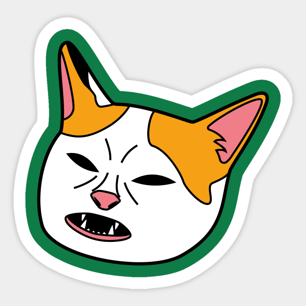 Cat No Banana Meme Face Sticker by Sashen